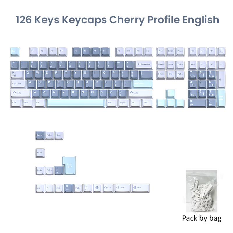 GMK Keycap Double Shot 126 Keys PBT Cherry Keycaps Mechanical Game Keyboard Wireless for MX Switch Key cap GMK67 GMK87 Keycaps ﻿: BROWN