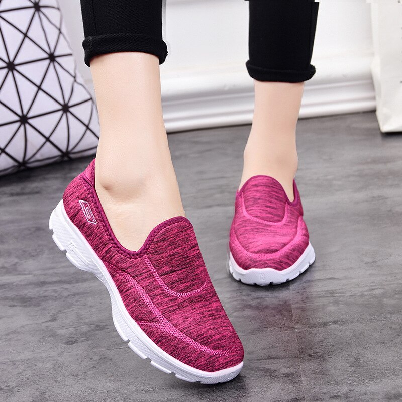 Frühling Frauen Unterhose Auf Halbschuhe Damen lässig Komfortable Wohnungen Weibliche Atmungsaktive strecken Tuch Schuhe Zapatillas n627