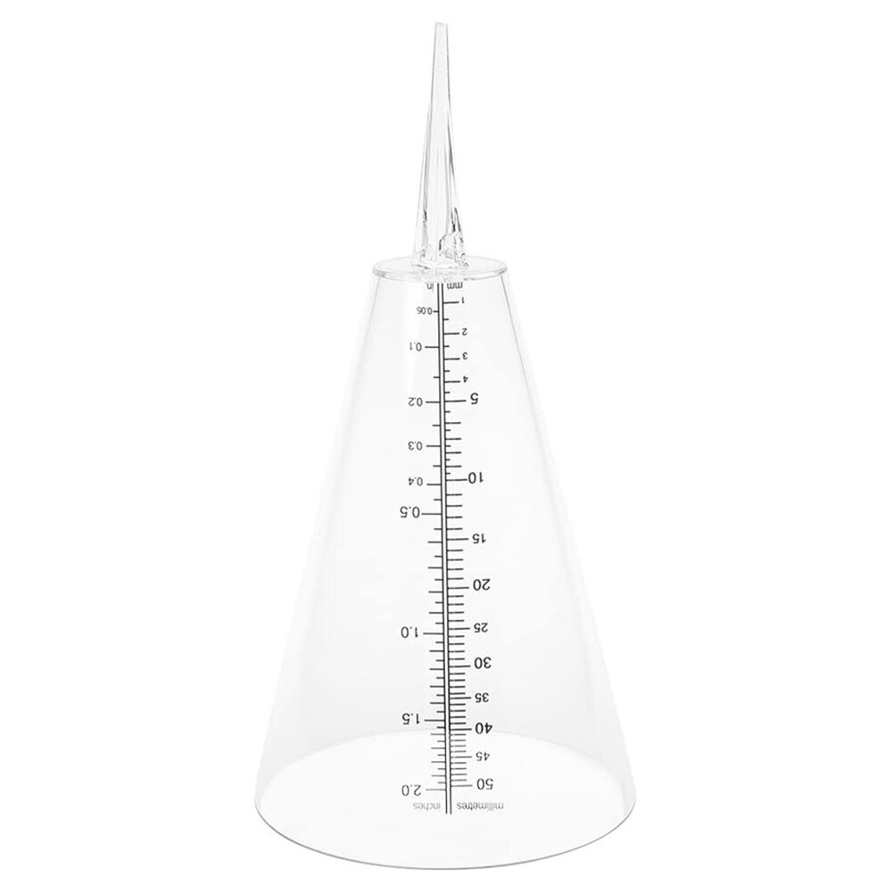 Outdoor Garden Plastic Portable Conical Rain Meter Gauge Stake Measuring Cup Rain Gauge Practical Water Soil Outdoor Rain Gauge: Default Title