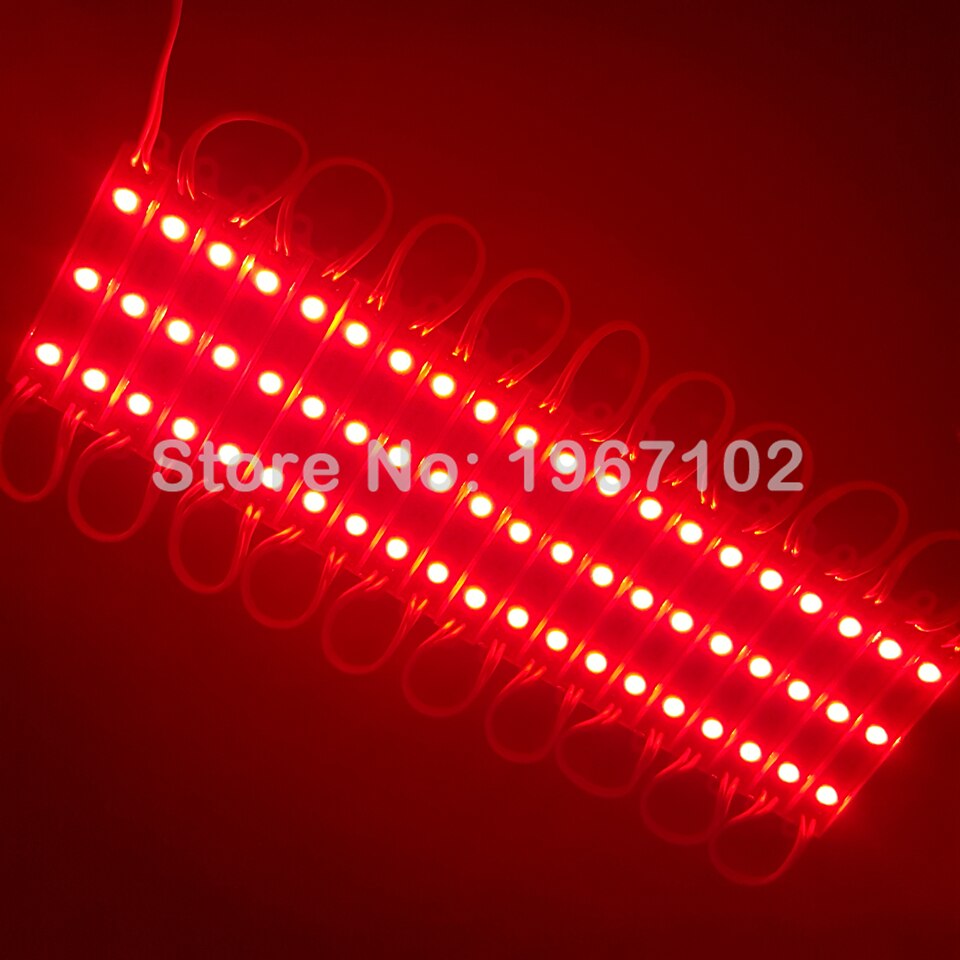20pcs IP65 5050 3 LED Module Waterproof Warm White,White,RGB Injection Molding Light for DC 12V
