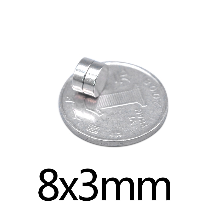 100/200/300 Pcs 8X3 Mm Mini Kleine Ronde Magneten Koelkast N35 8*3 Mm neodymium Magneet Dia Permanente Ndfeb Magneten