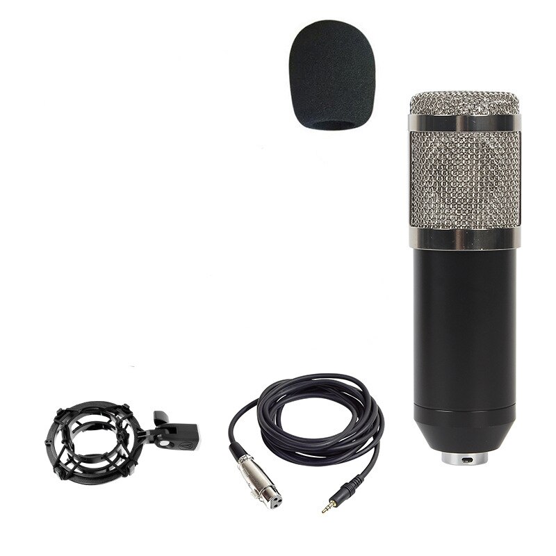 BM 800 microfone Studio Microphone microfone bm800 Condenser Sound Recording Microphone For computer PC: silver stlye 1