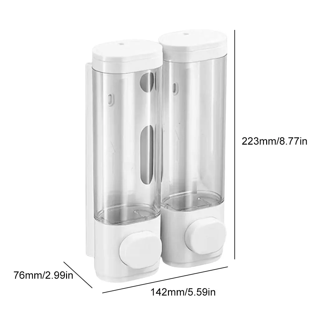 300ML Soap Lotion Dispenser Wall- Mounted Manual Liquid Dispenser Refillable Soap Dispenser for Kitchen Bathroom Washroom: Burgundy