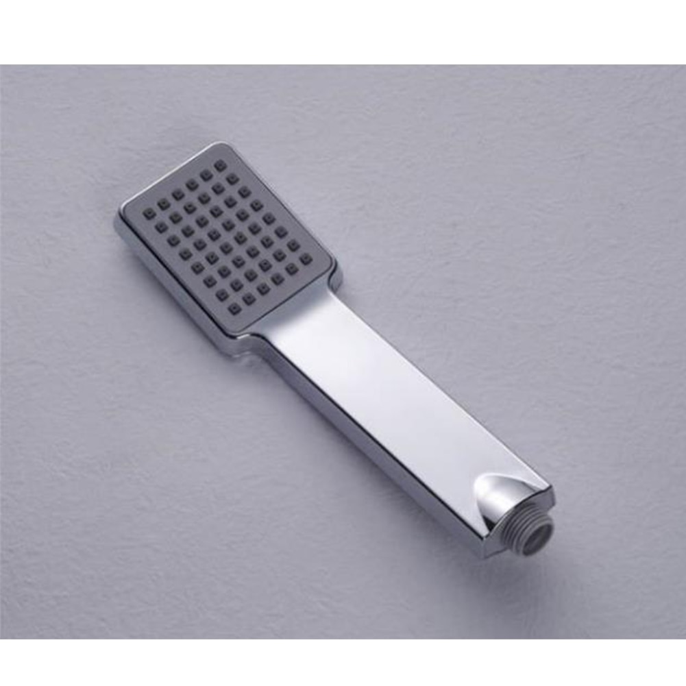 1Pc Universele Handheld Chrome Waterbesparende Druk Regenval Vierkante Nikkel Abs Douchekop Handdouche Voor Badkamer