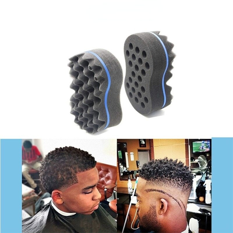 Aangekomen Double-Side Wave-Vormige Spons Borstels Twist Haar Krullen Wave Haar Spons Borstel Haar Styling Tools voor Haar
