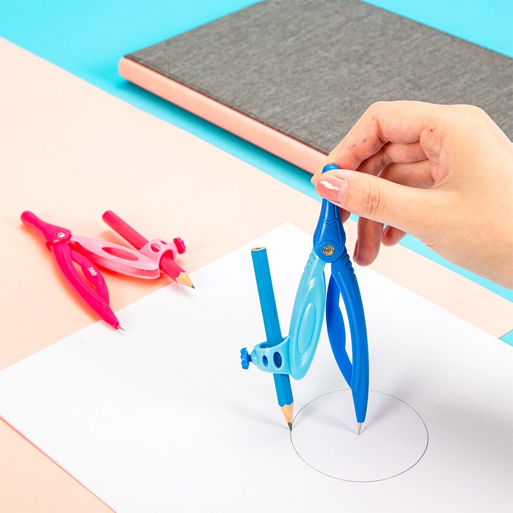 Deli – boussole EG20102 avec crayon mécanique en plastique, 2 pièces 2C