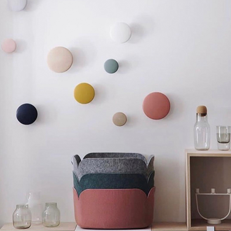Juego de ganchos redondos de madera, Perchero de pared, organizador de almacenamiento, perchas de ropa, armario, cajón, manija, pared, dormitorio, decoración del hogar