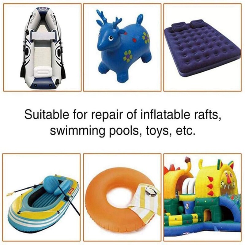 8PCS /Set Waterproof Patch Repair Kit for Inflatable Boat Water Slide Swimming Pools Rafts Durable PVC Patch Kit