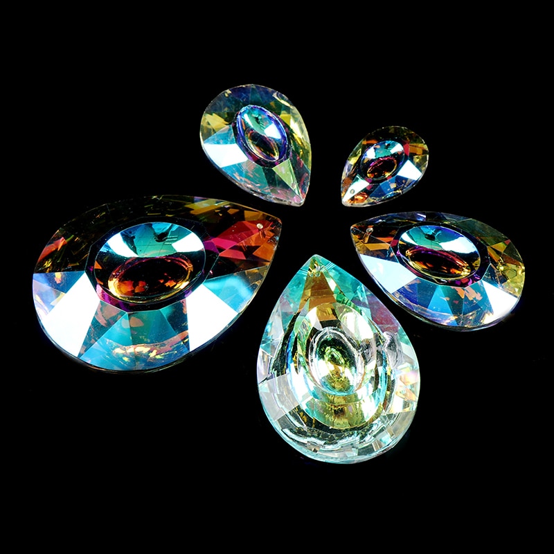 Høje farverige krystaller hængende dråber lysekrone lampe prismer dele