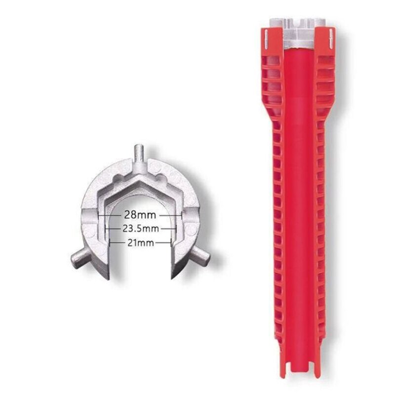 Multifunction Faucet Wrench Sink Installer Tools Water Pipe Spanner Tackle Tool for Toilet Bathroom Kitchen: 5 in 1