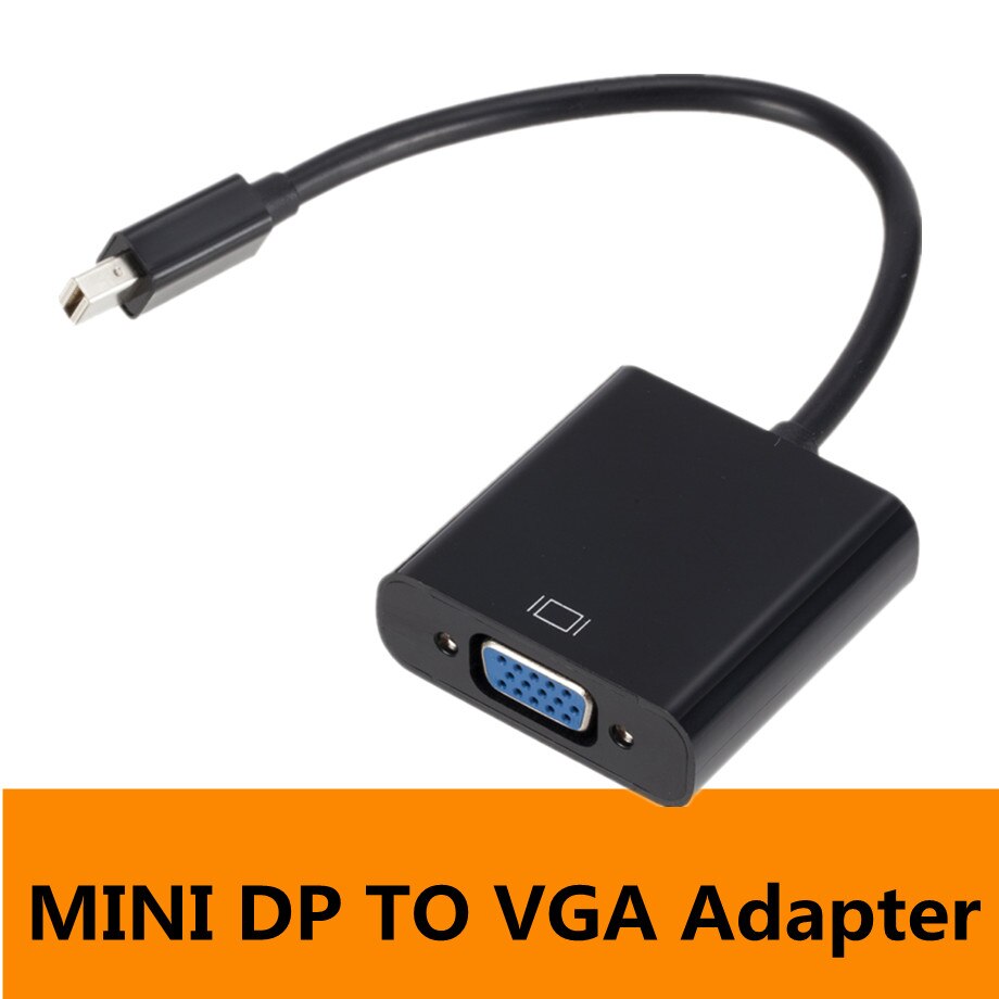 MINI DP To VGA Converter Cables 1080P MINI Display Port To VGA Converter Mini DP To VGA Converter Adapter for PC Laptop: Black MINI DP