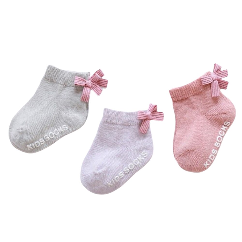Baby Sokken 3 Paren/set Kant Decoratie Leuke Mooie Doseren Antislip Accessorie 3D Cartoon Aniamal Sokken Voor Meisjes jongens: C / 0-6M