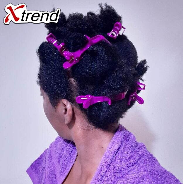 Xtrend 5 st/set plast krokodilklämmor hår frisör klämmor anti-halk fläta hår styling verktyg tillbehör