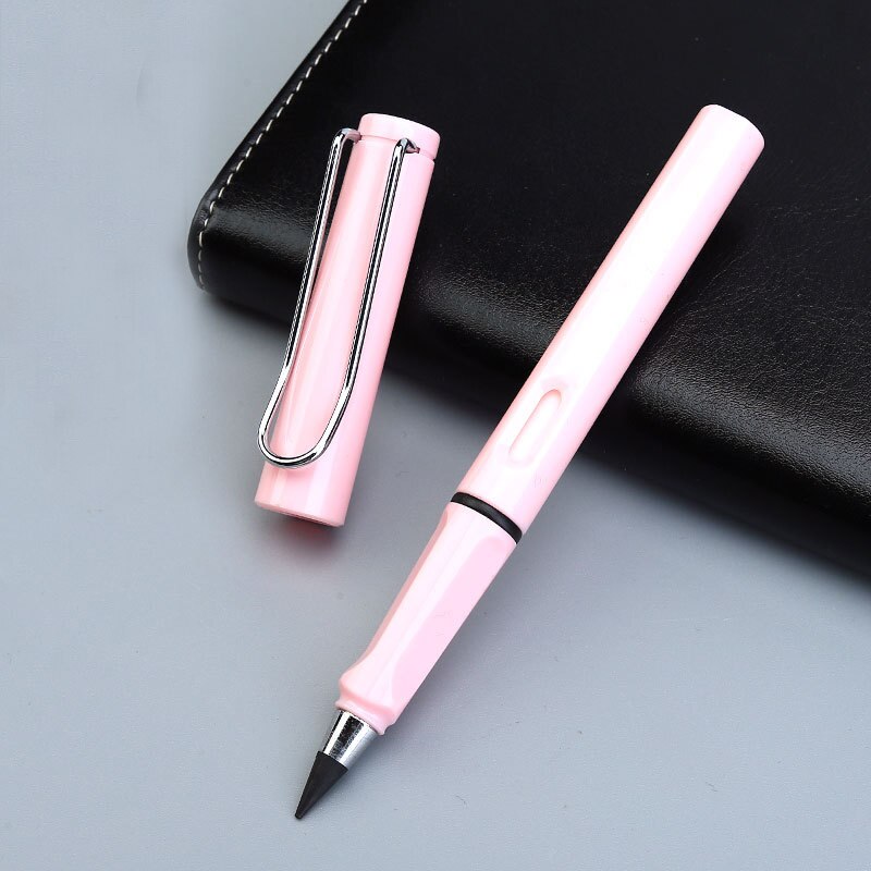 Lápiz eterno de escritura ilimitada, nueva tecnología, lápices mágicos sin tinta para escribir bocetos de arte, herramienta de pintura, novedosos para niños: Ligth pink