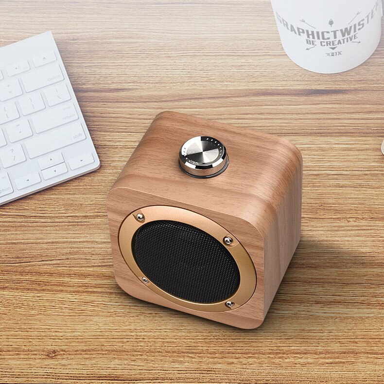 TWS Portable Wood Bluetooth Speaker Wireless Mini Loudspeaker Bluetooth Subwoofer 3D stereo surround for Outdoor, home, office