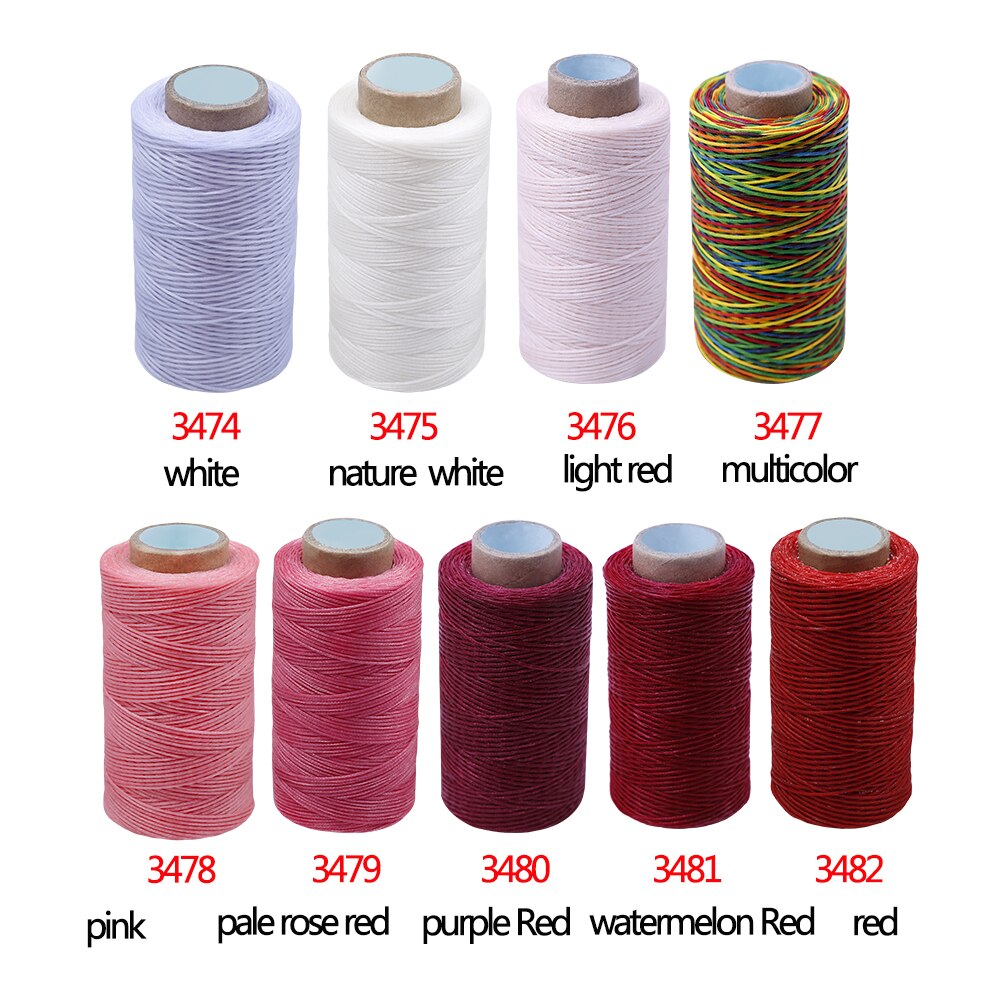 LMDZ 150D 250M Leather Craft Sewing Waxed Thread Heavy Duty Waxed Coarse Whipping Thread 1mm Leather Hand Stitching Multi Color