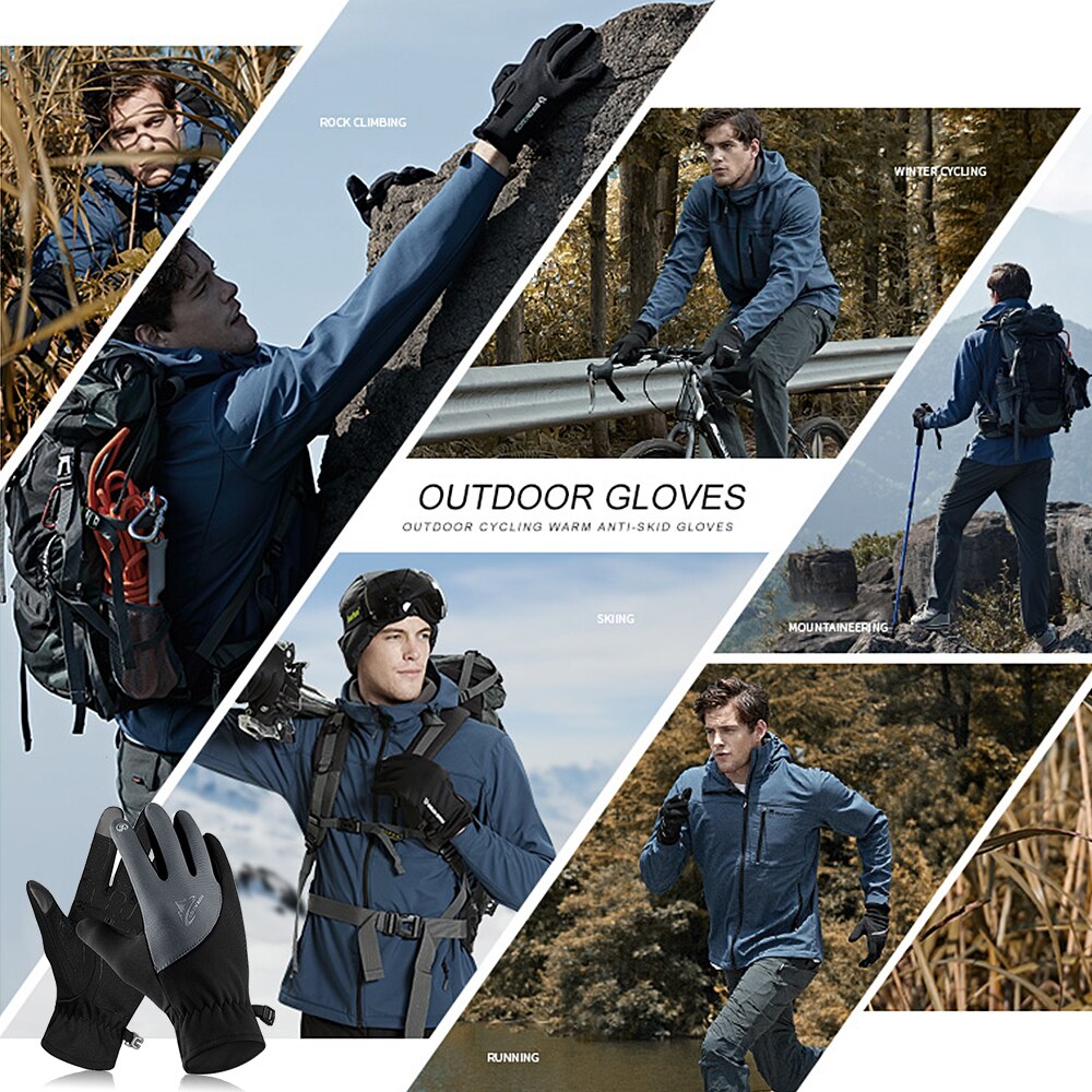 Winter Warme Handschoenen Mannen Vrouwen Sport Handschoenen met Dunne Warme Voering Voor Fietsen Camping Rijden Vissen Bergbeklimmen Skiën