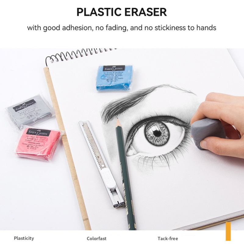 1pc gummisuddgummi för plast röd/gul/blå/grå skola kontor markera ritning bulk skisser examen korrigering målning konst