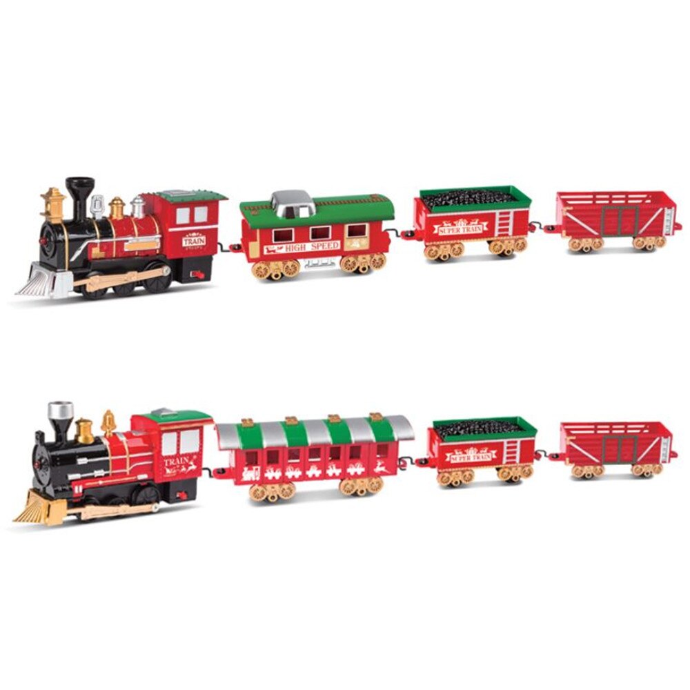 1pc Christmas Train Painted Wood Christmas Decoration for Home with Advent Calendar Calendar Storage Box 42*10*19cm Navidad: 49.5x4.5x8cm