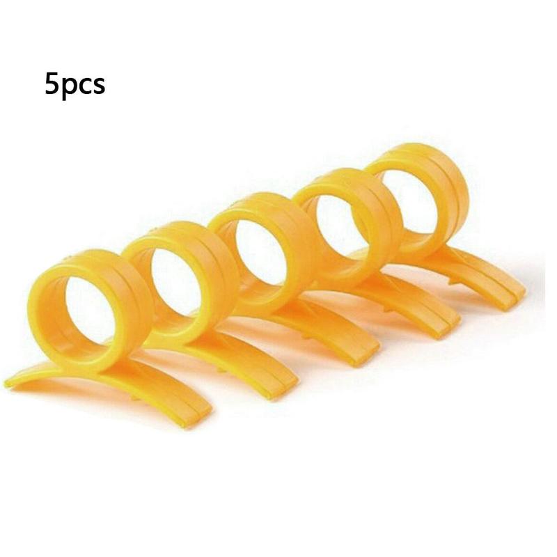 Orange Plastic Peeler Curved Ring Peel Tool Cutting Opener Finger Orange Remover Lemons Citrus Rind Shape Accessories R2I8: Default Title