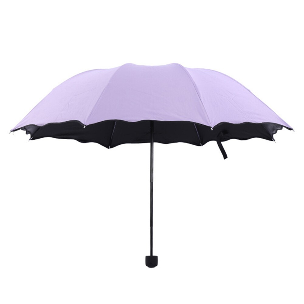 Magic Folding Sun Umbrella Anti UV Windproof Umbrella Raining Blossom Umbrella with Water Portable for Women Girls Travel: Light Purple