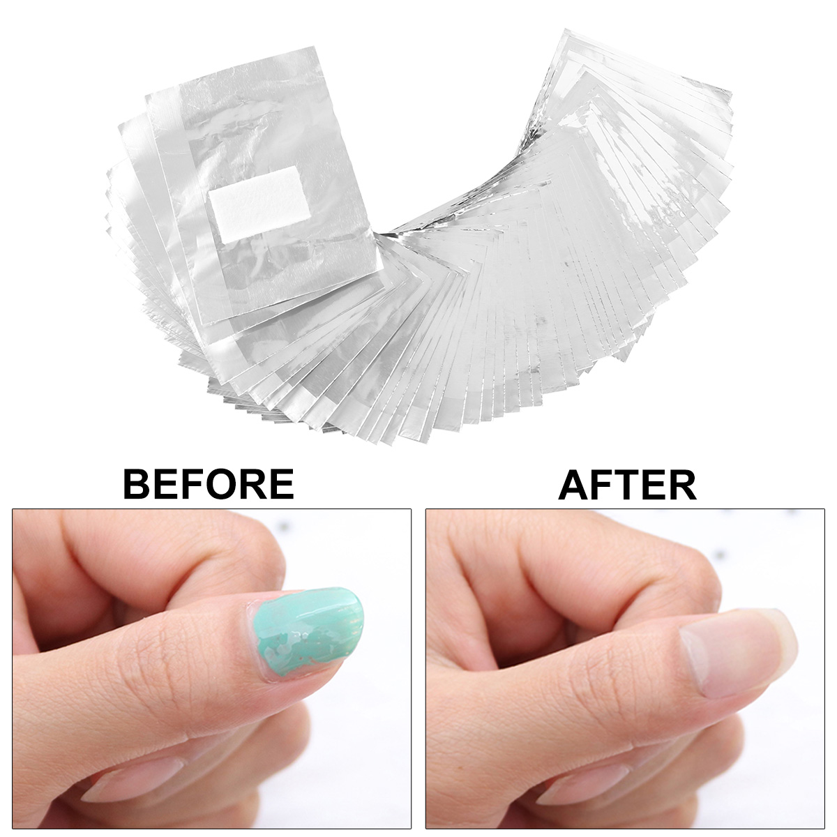 1000/500 st Nagellak Remover Tas Tin Folie Nagel Verwijderen Wraps Remover Nail Wraps Nail Art Losweken Polish Remover manicure Tool