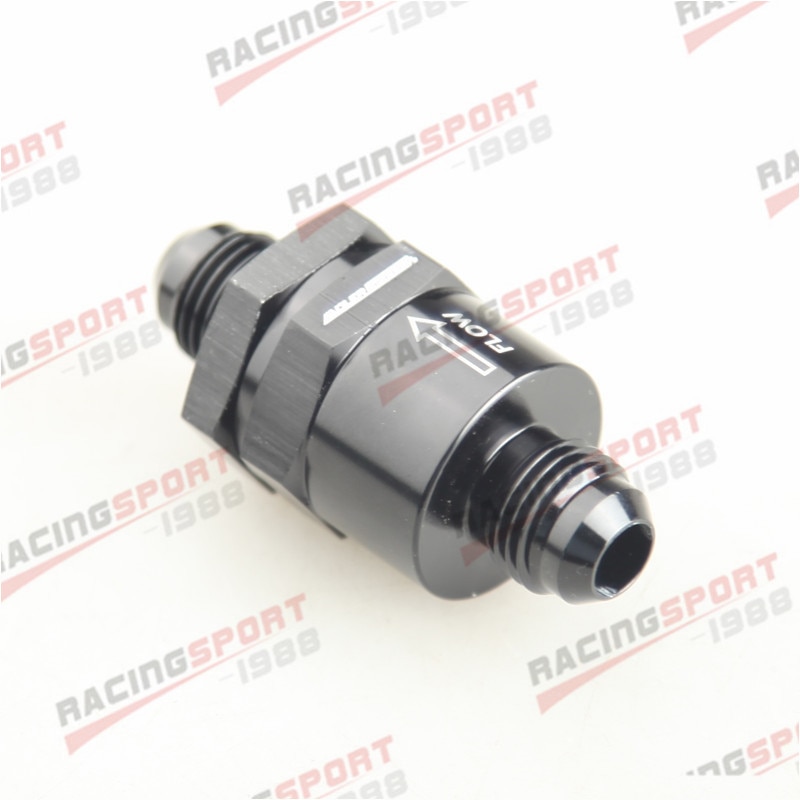 AN6 -6AN Aluminium Non Return One Way Check Valve Fuel EFI Fitting Adapter Black