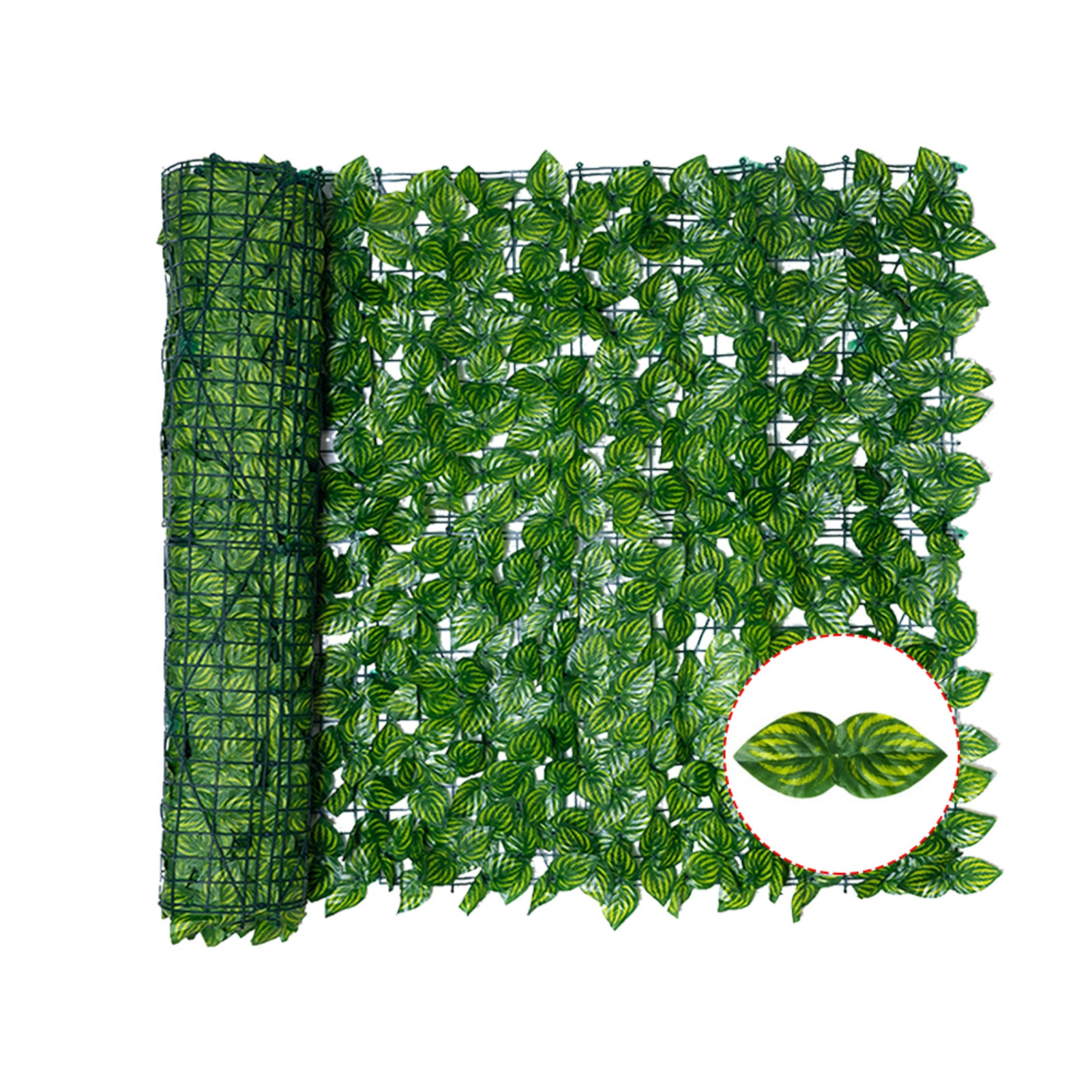0.5*3/0.5*1M Artificial Leaf Privacy Fence Roll Wall Landscaping Fence Privacy Fence Screen Outdoor Garden Backyard Balcony Fenc