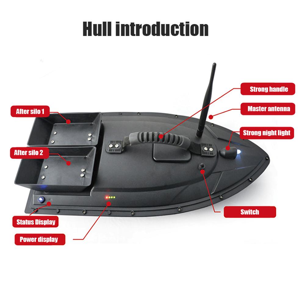 Flytec RC bateau de pêche 500 mètres Intelligent Intelligent bateau RC bateau pour la pêche appât bateau Double bateau à moteur pêche