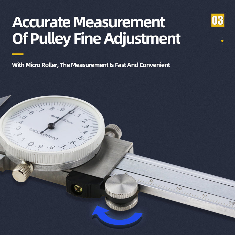 Dial Caliper Metal Vernier Caliper With Dial Indicator Stainless/Carbon Steel Gauge Measuring Tools Micrometer Pied A Coulisse