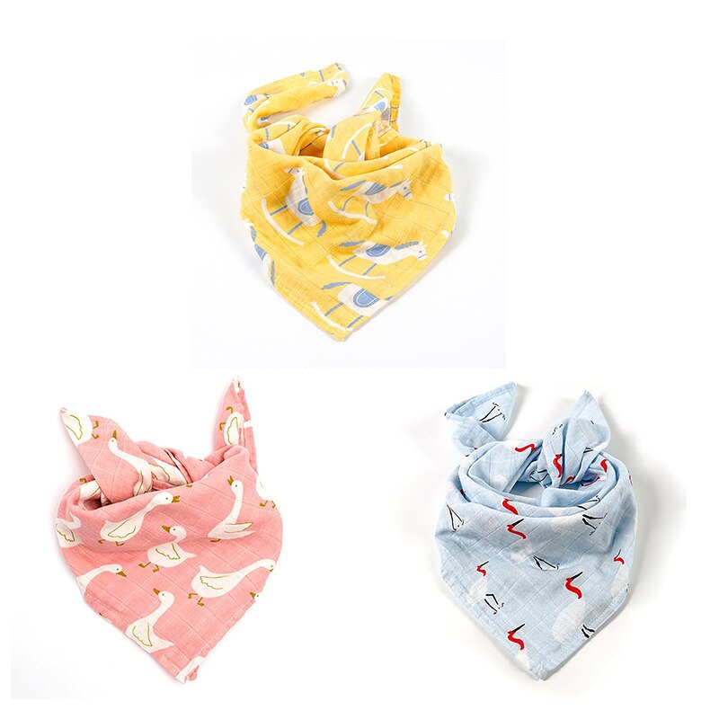 Baby Burp Doeken 3 stks/partij Biologisch katoen gaas Mousseline activiteit baby bib bandana Baby Slabbetjes zachte ademend Pasgeborenen Handdoek sjaal: G