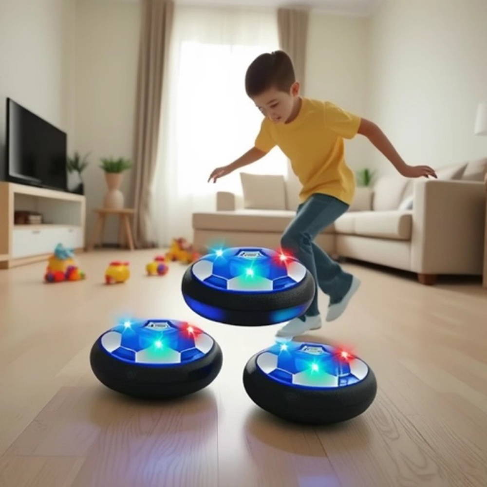 Electric Soccer Ball Hover Soccer Ball LED Light Projector Suspended Football Toys Gliding Air Cushion Floating Foam Kids