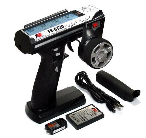 Flysky FS-GT3C-sistema digital de hopping de frecuencia automática, receptor GR3E para coche de control remoto, 2,4 Ghz, 3CH, AFHDS, Original: Plata
