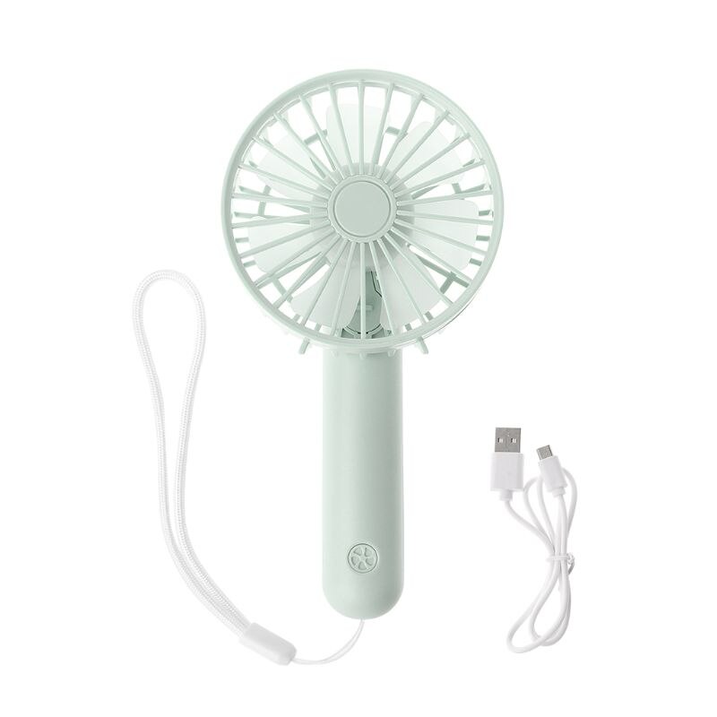 Foldable Hand Fans Battery Operated Rechargeable Handheld Mini Fan Electric Personal Fans Hand Bar Desktop Fan: Green