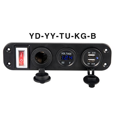Tuimelschakelaar auto usb-aansluiting snellader adapter auto sigarettenaansteker 4.2a usb paneelmontage aansluiting auto voltmeter usb opladen: Tu-jj-jd-kg-b
