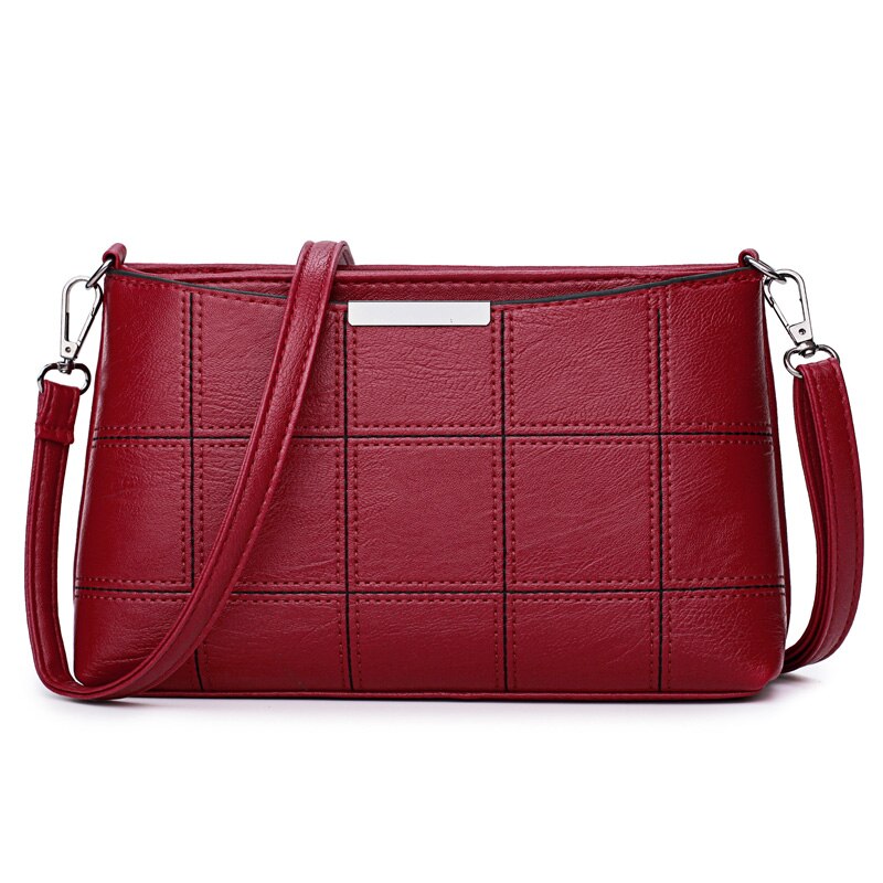 Frauen Bote Taschen Mädchen Schulter Taschen Diagonale PU Leder Dame Beutel Taschen Jahrgang Kleine Umhängetasche: Winered