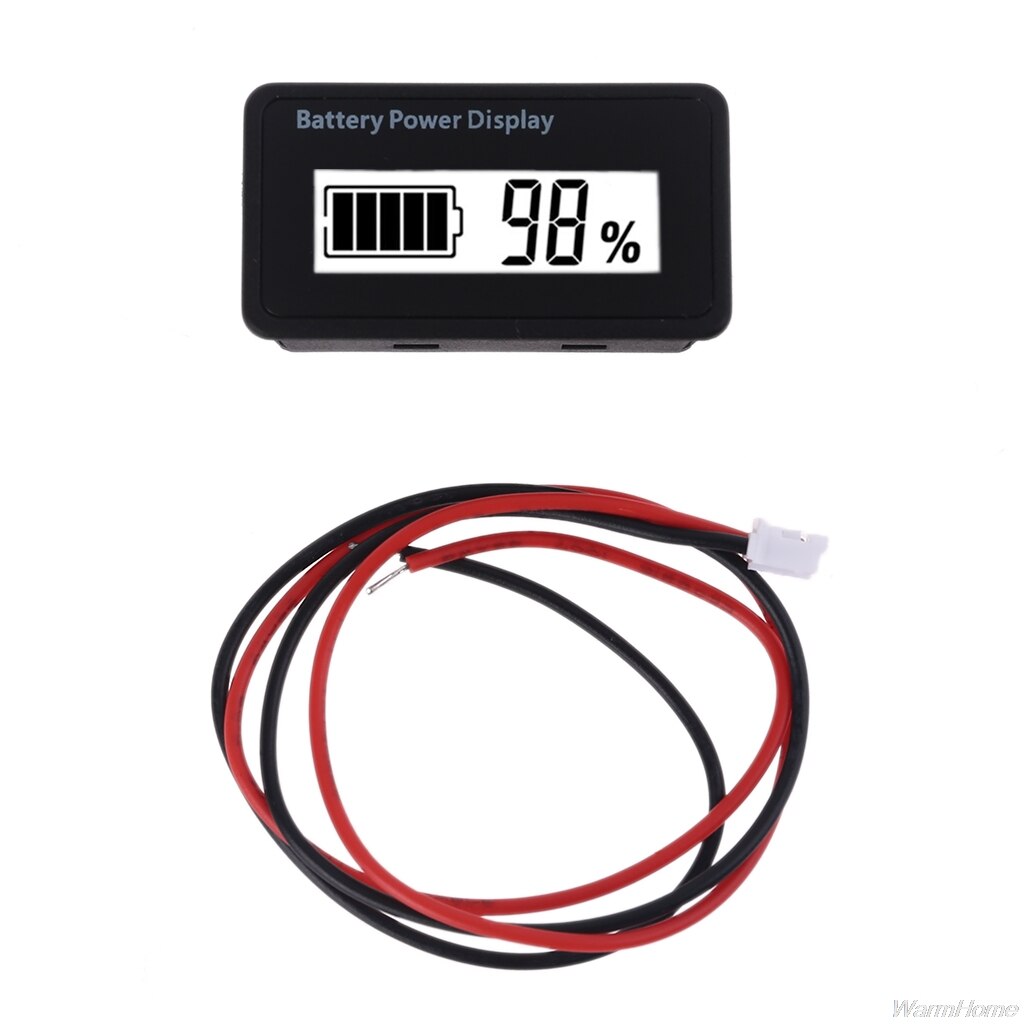 12V 24V 48V Digital Battery Capacity Display Universal LCD Car Motorcycle Lead-acid Lithium Battery Monitor Voltmeter A07 21: -W