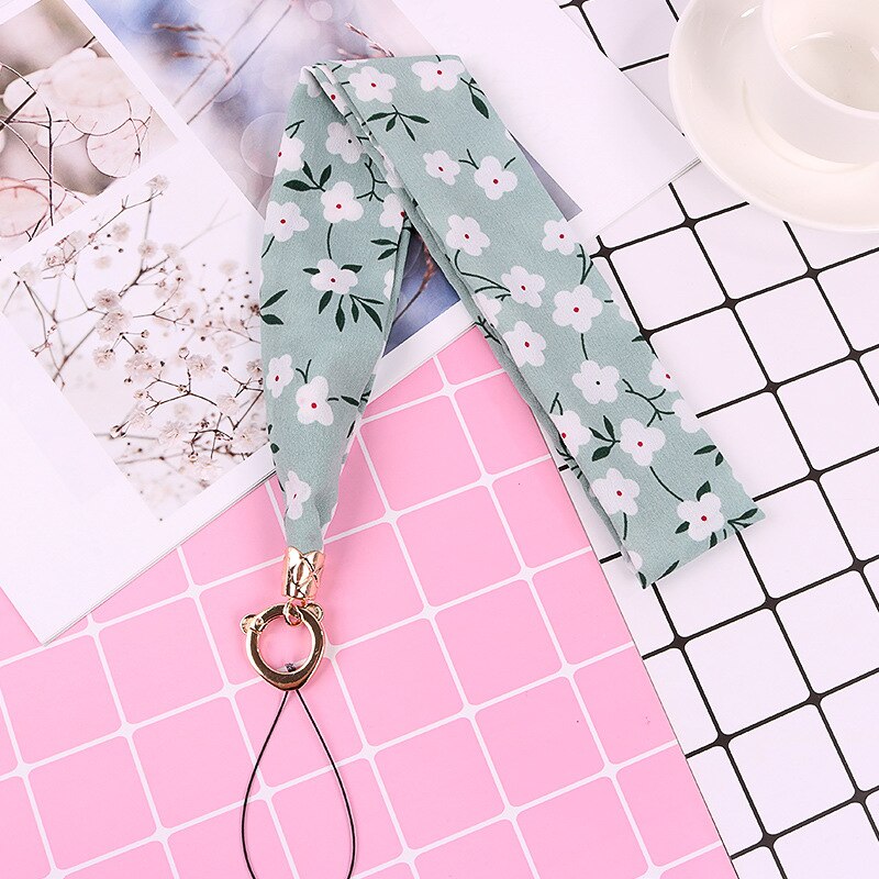 Mobile silk Lanyard neck strap for key card phone string kawaii wrist strap hand key cord necklace phone holder rope: 14