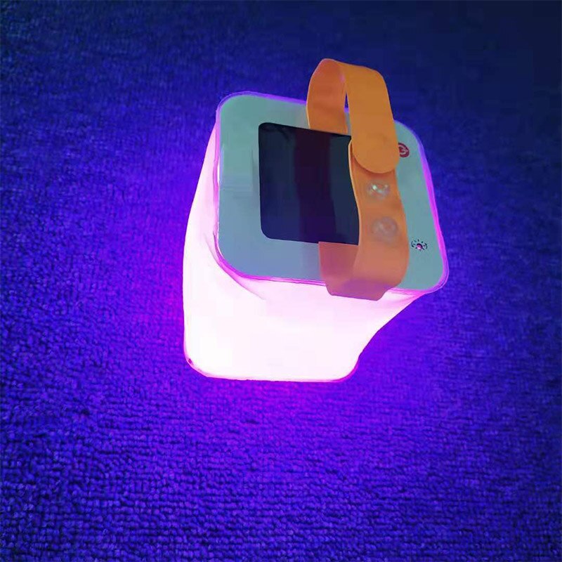 Solar Lamp Outdoor Waterproof Solar Lamp Inflatable Portable Lanterns Foldable Night Light Airbag Emergency Light USB Charging: 04 Color USB