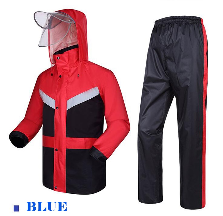 hi vis lime green men's rain wear waterproof jacket with pant reflective rain suit