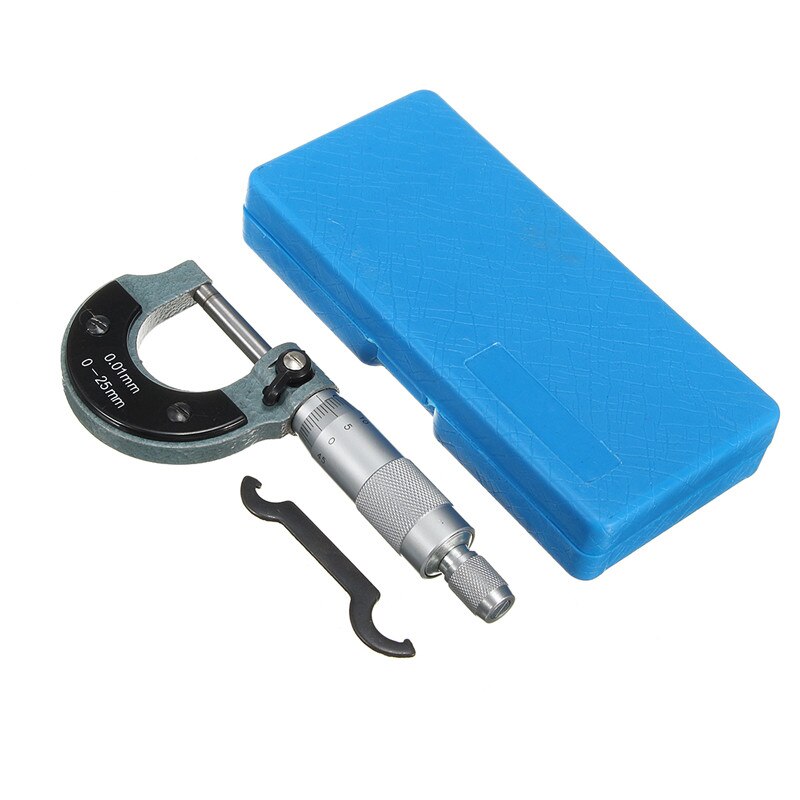 Nauwkeurig Meetinstrument 0-25Mm 0.01Mm Buiten Externe Metric Gauge Micrometer Machinist Meten Met Doos