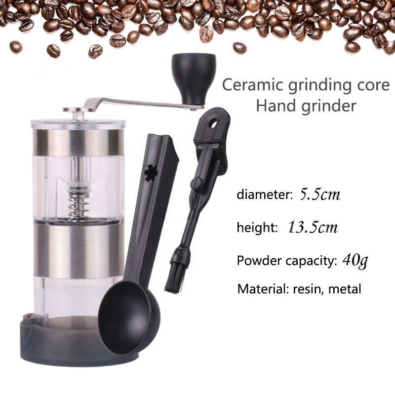 Coffee Grinder Mini Stainless Steel Hand Manual Handmade Coffee Bean Burr Grinders Mill Kitchen Tool Grinders Spoon