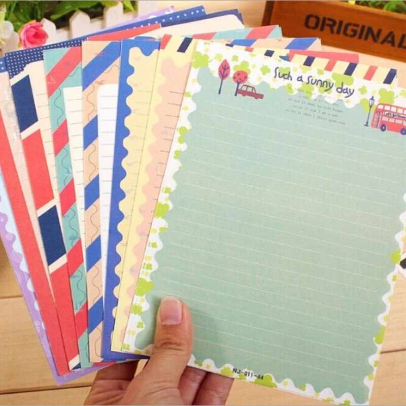 2PCS/PACK Navy Style 2pc Envelope 4pc Writing Letter Paper Office School Stationery Students Letter envelope