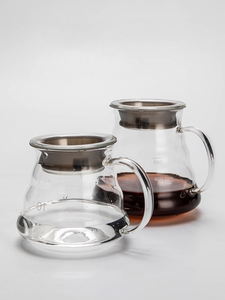 Household V60 Coffee Dripper Paper Set Coffee Filter Glass Coffee Pot V60 Gooseneck Glass carafe reusable filters
