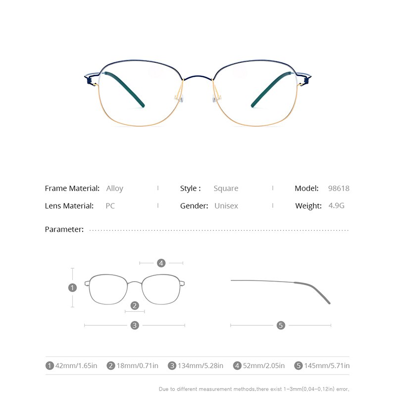 Fonex titanium legering briller ramme mænd recept briller koreanske danmark kvinder nærsynethed optisk ramme skrueløs briller 98618