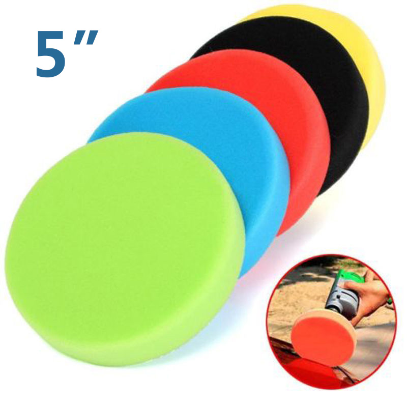 Kit Polishing Pads Set Glass Detailing Waxing Disc Round Cleaning Buffing