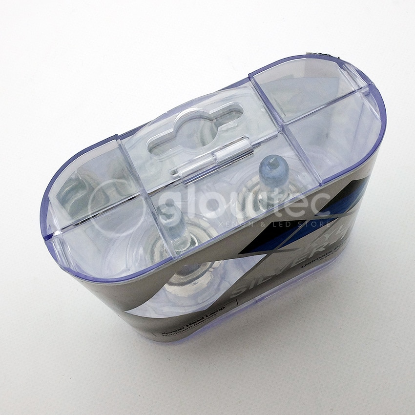 SKYLINE SILVER-TEC-luces halógenas para coche, luz blanca cálida ultrabrigera, H11, H7, H4, 55W, 2400lm, 4300K, 2 pares