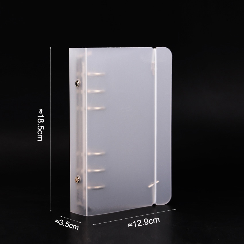 A5 A6 Notebook Accessory Sheet Shell Office School Stationery Transparent Concise 6 Holes Binder Planner Cover: A6