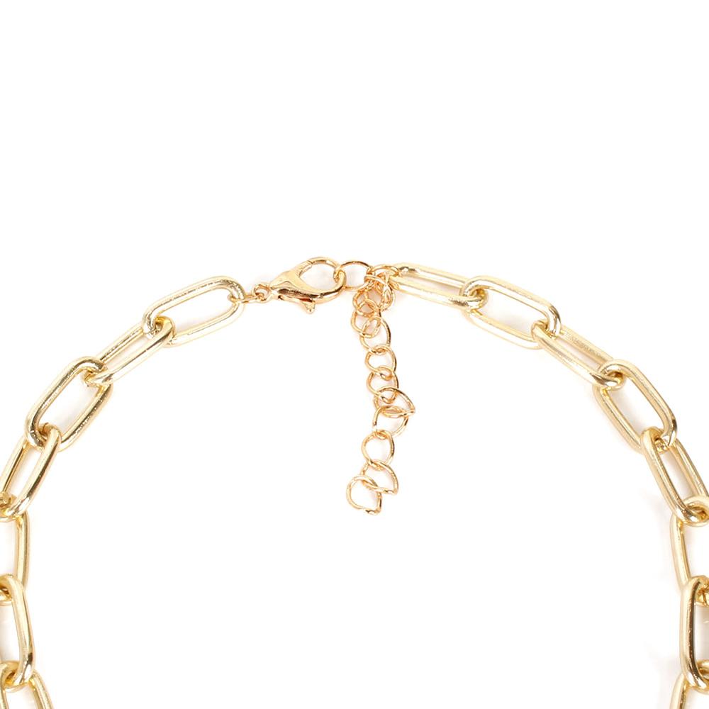 Lislesp Einfache Unregelmäßigen Simulierte Perle Schlüssel Anhänger Choker Für Frauen Punk Kragen Aussage Halskette Partei Schmuck Collier