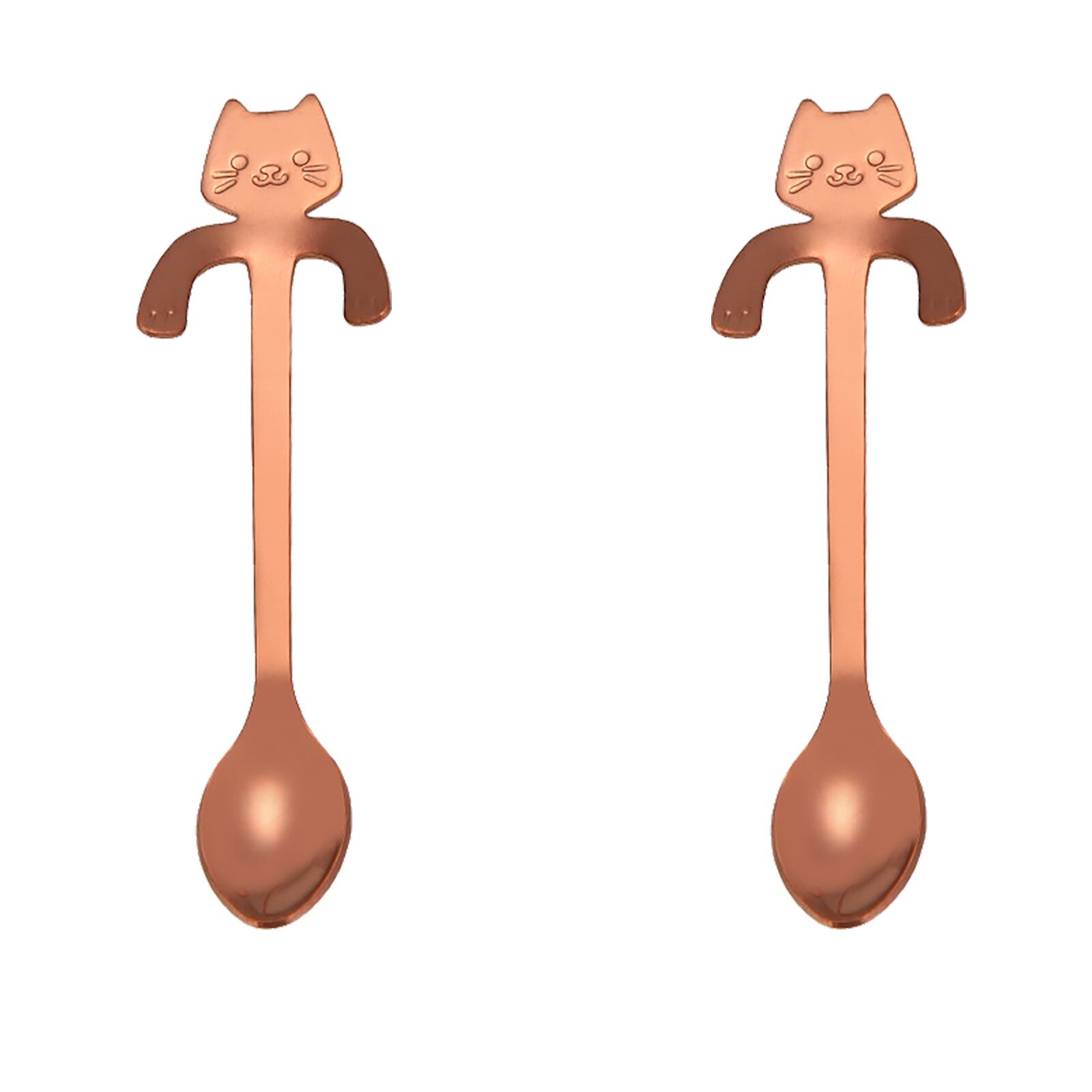 30# Cat Spoon Short Handle Spoons Flatware Coffee Drinking Tools Kitchen Gadge Tableware Flatware Supplies For Home Kitchen: D